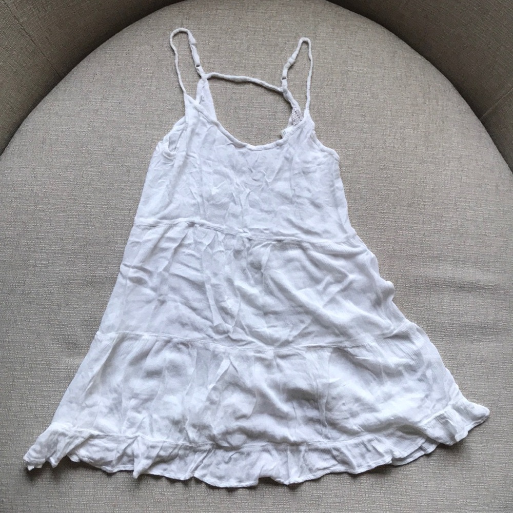Flowy White Summer/Beach Dress S